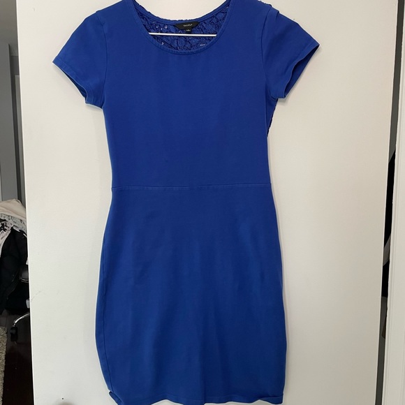 Blue Fitted Dress - Picture 3 of 4